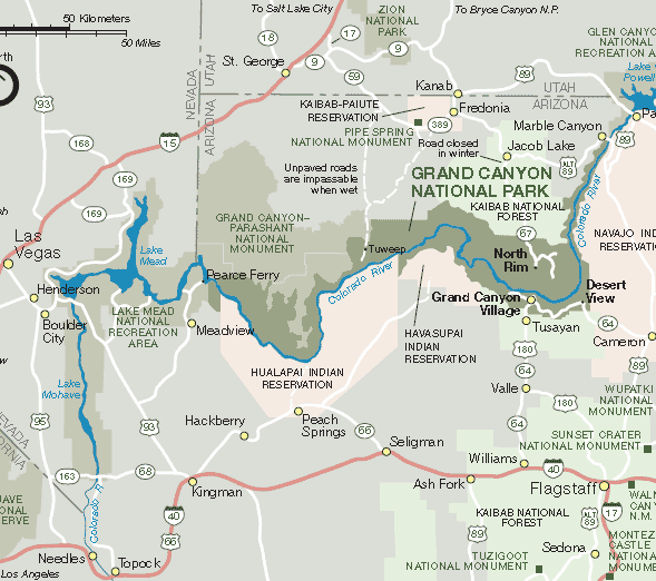 Grand Canyon Map